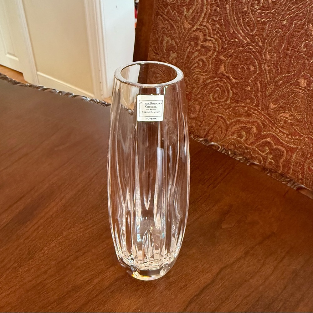 Reed & Barton Clear Glass Vase